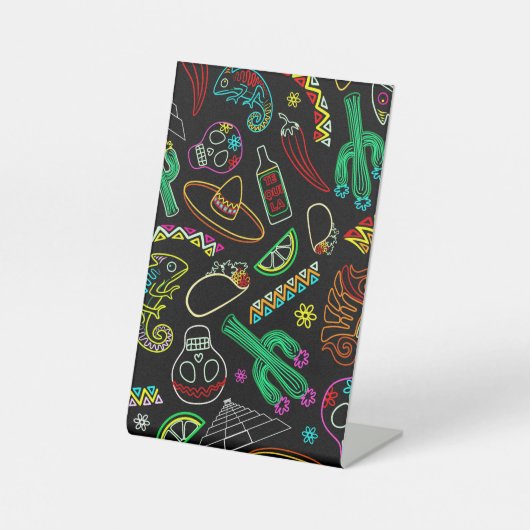 Mexico Fiesta Muster Sockelschild (Vorderseite)