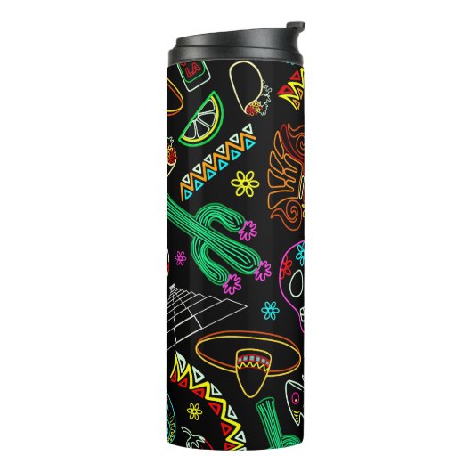 Mexico Fiesta Muster Thermosbecher (Nach links gedreht)