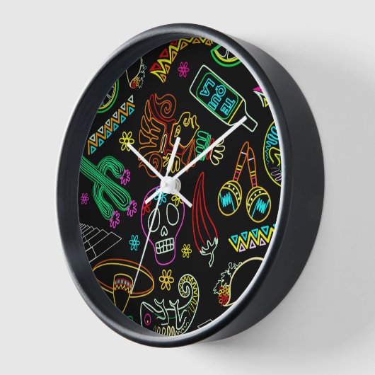 Mexico Fiesta Muster Uhr (Winkel)