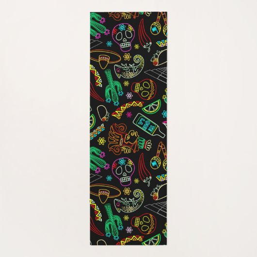 Mexico Fiesta Muster Yogamatte (Rückseite)