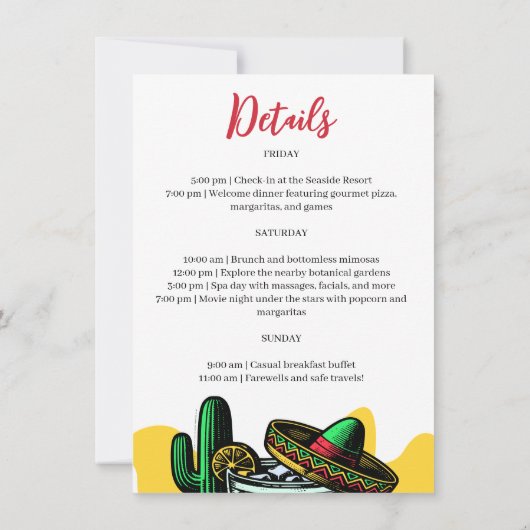 Mexico finale fiesta bachelorette margarita einladung (Rückseite)