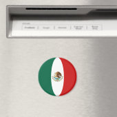Mexico Fisheye Flag Magnet (In Situ (Geschirrspüler))