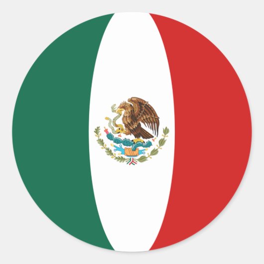 Mexico Fisheye Flag Sticker (Vorderseite)