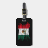 Mexico flag brush stroke, national flag gepäckanhänger (Vorderseite vertikal)