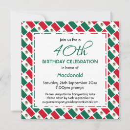 MEXICO FLAG Custom Birthday Celebration Einladung