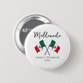 Mexico Flag Family Wiedersehen Button (Vorne & Hinten)