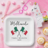 Mexico Flag Family Wiedersehen Pappteller (Party)