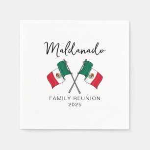 Mexico Flag Family Wiedersehen Serviette