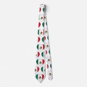 Mexico Flag Farben Herzmuster Neck Tie Krawatte (Vorderseite)