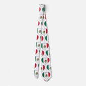 Mexico Flag Farben Herzmuster Neck Tie Krawatte (Rückseite)