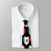Mexico Flag Farben Herzmuster Neck Tie Krawatte (Gebunden)