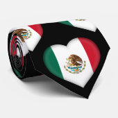 Mexico Flag Farben Herzmuster Neck Tie Krawatte (Gerollt)