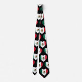 Mexico Flag Farben Herzmuster Neck Tie Krawatte (Rückseite)