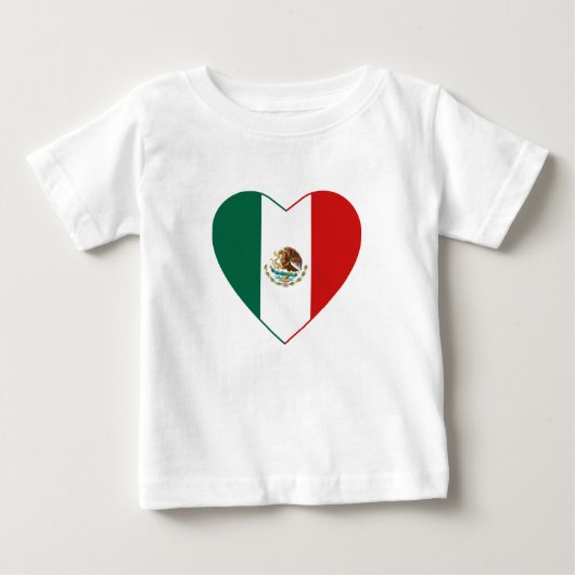Mexico Flag Herz T - Shirt (Vorderseite)