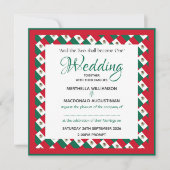MEXICO FLAG Patriotic Custom Square Wedding Einladung (Vorderseite)