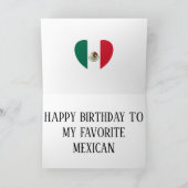 Mexico Flag Patriotic Geburtstag Karte (Innenseite)