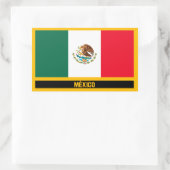 México Flag Rechteckiger Aufkleber (Tasche)