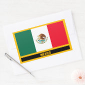 México Flag Rechteckiger Aufkleber (Umschlag)