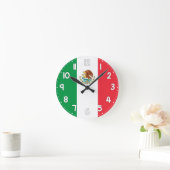 Mexico Flag Wall Clock - Flag of Mexico Runde Wanduhr (Zuhause)