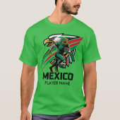 Mexico Football Eagle Dynamic National Pride Art T-Shirt (Vorderseite)