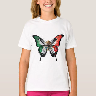 Mexico Frack Butterfly Flag T-Shirt