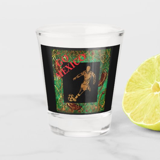 MEXICO FUSSBALL SCHNAPSGLAS (Vorderseite)