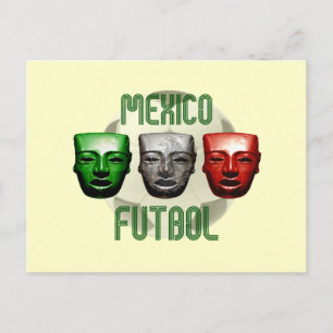 Mexico Futbol maskiert El Tri-Fans Postkarte