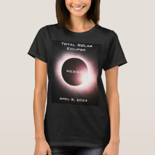 MEXICO Gesamte Sonnenfinsternis 8. April 2024 T-Shirt