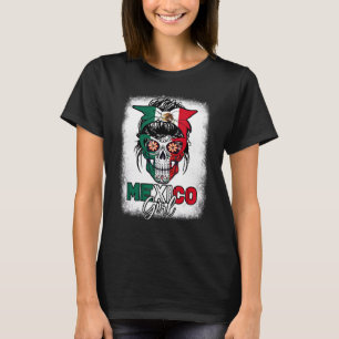 Mexico Girl Skull Cinco De Mayo Mexiko Unabhängigk T-Shirt