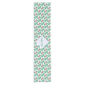 Mexico Herzenflagge Grüne LIEBE Kurzer Tischläufer (Vorderseite)