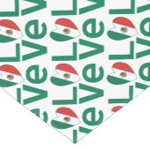 Mexico Herzenflagge Grüne LIEBE Kurzer Tischläufer (Ecke)
