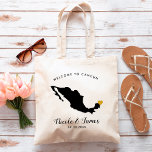 Mexico Hochzeit in Urlaubsort Welcome Bag Tasche<br><div class="desc">Hochzeitswochenende Begrüßungsgeschenktasche für Gäste aus der Stadt zu Ihrer Hochzeit,  mit dem Bild von Mexiko,  mit goldenem Herzen. Fülle die Tasche mit deinen Lieblingsgoodies.</div>