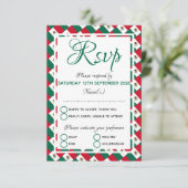 MEXICO-Hochzeitsfeier RSVP Karte (Stehend Vorderseite)