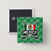 Mexico Ice Hockey Flag Abzeichen Hockey Button (Vorne & Hinten)