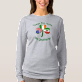 Mexico Irish USA Flag Kleeblatt Personalisiert Wom T-Shirt (Vorderseite)