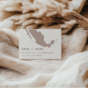 Mexico-Karte Save-the-Date-Vorlage Save The Date