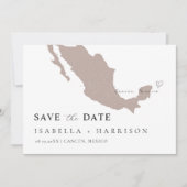 Mexico-Karte Save-the-Date-Vorlage Save The Date (Vorderseite)