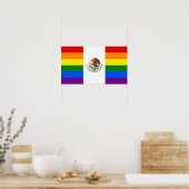 Mexico LGBT Gay Pride Rainbow Flag Poster (Küche)