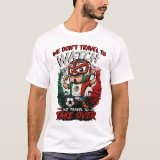 Mexico Luchador Fußball Fan Übernahme T-Shirt