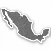 Mexico Map Design mit versteckten Grenzen Aufkleber (Vorderseite)