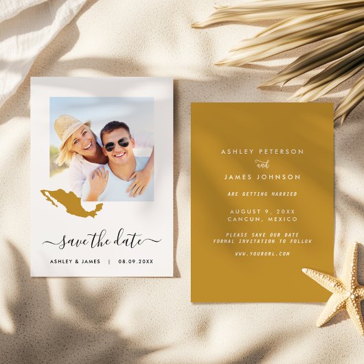 Mexico Map Foto Hochzeit Speichern Sie die Datumsk Save The Date