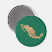 Mexico Map Magnet (Vorderseite/Rückseite)