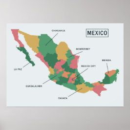 Mexico Map Poster