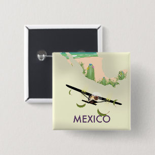 Mexico Map Reiseplakat Button