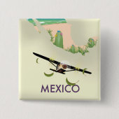 Mexico Map Reiseplakat Button (Vorderseite)