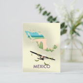 Mexico Map Reiseplakat Postkarte (Stehend Vorderseite)