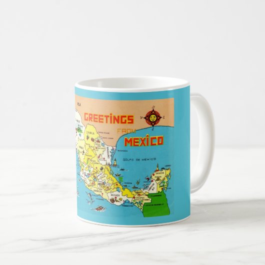 Mexico Map Tasse (VorderseiteRechts)