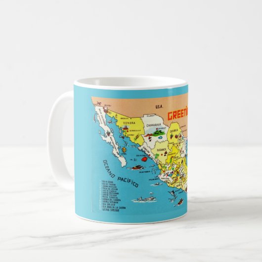 Mexico Map Tasse (Vorderseite Links)