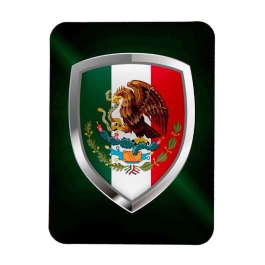 Mexico Metallic Emblem Magnet (Vertikal)
