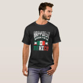 Mexico Mexican Mexico Flag Happiest When Im In Mex T-Shirt (Vorne ganz)